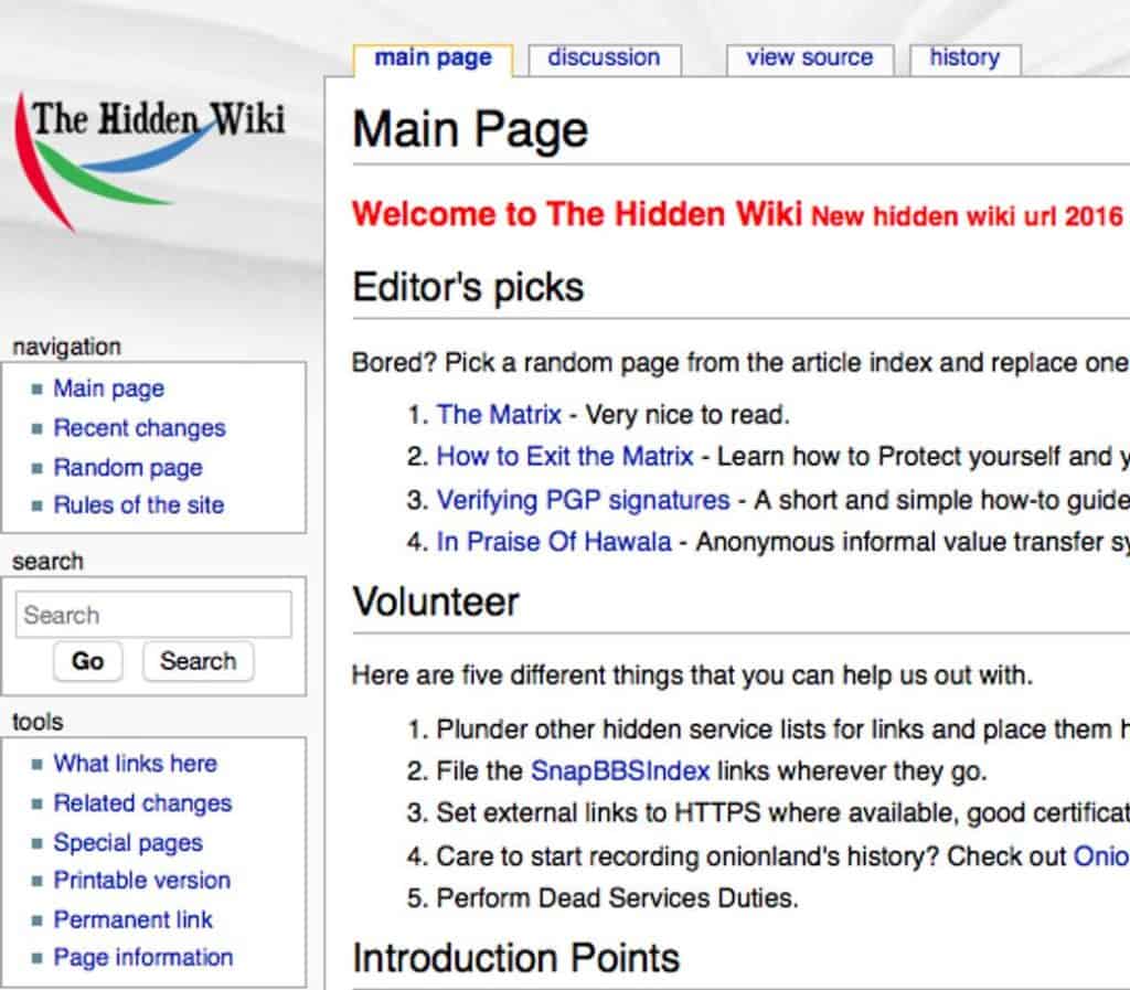 depois de aprender Como acessar a Dark Web veja a hidden wiki