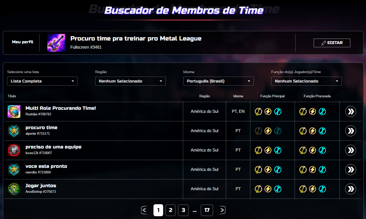 Buscador de Membros