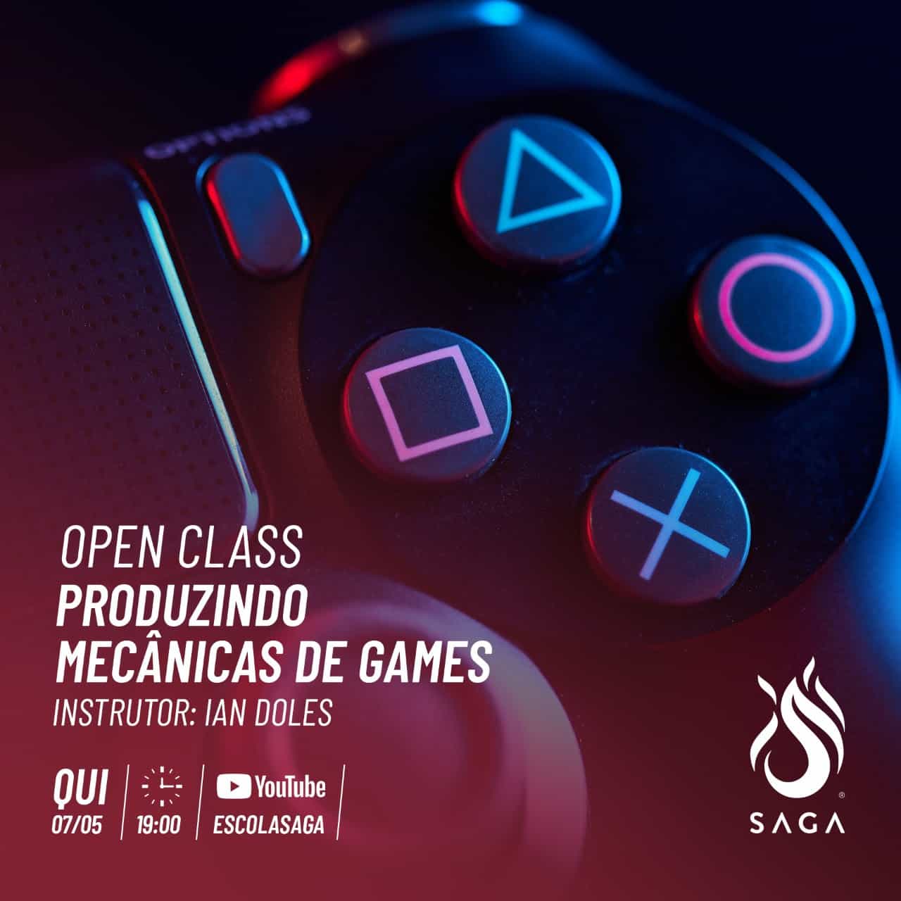 SAGA oferece aula aberta sobre produção de games no YouTube 5