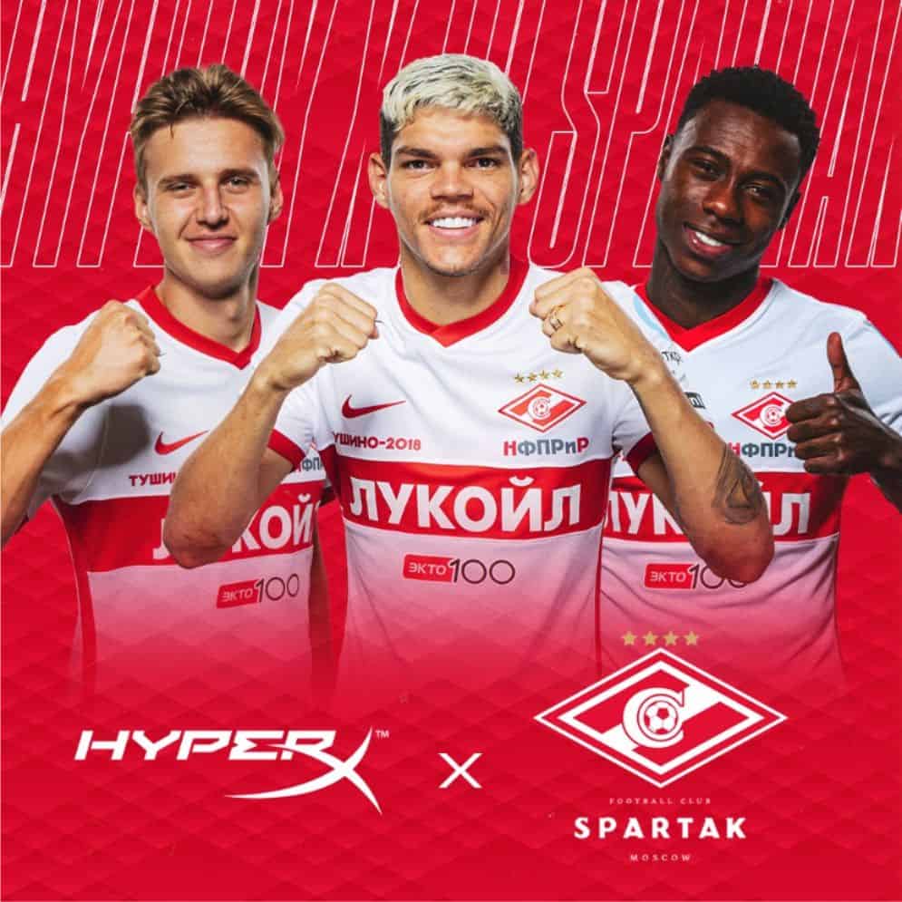 HyperX anuncia patrocínio ao time russo de futebol profissional Spartak Moscow